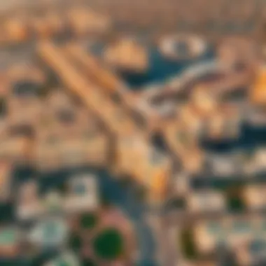 Aerial View of Dubai Silicon Oasis Aerial view of Dubai Silicon Oasis highlighting the strategic location of the street.