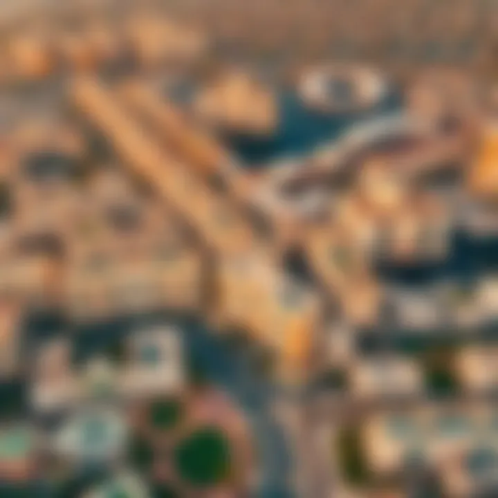 Aerial View of Dubai Silicon Oasis Aerial view of Dubai Silicon Oasis highlighting the strategic location of the street.