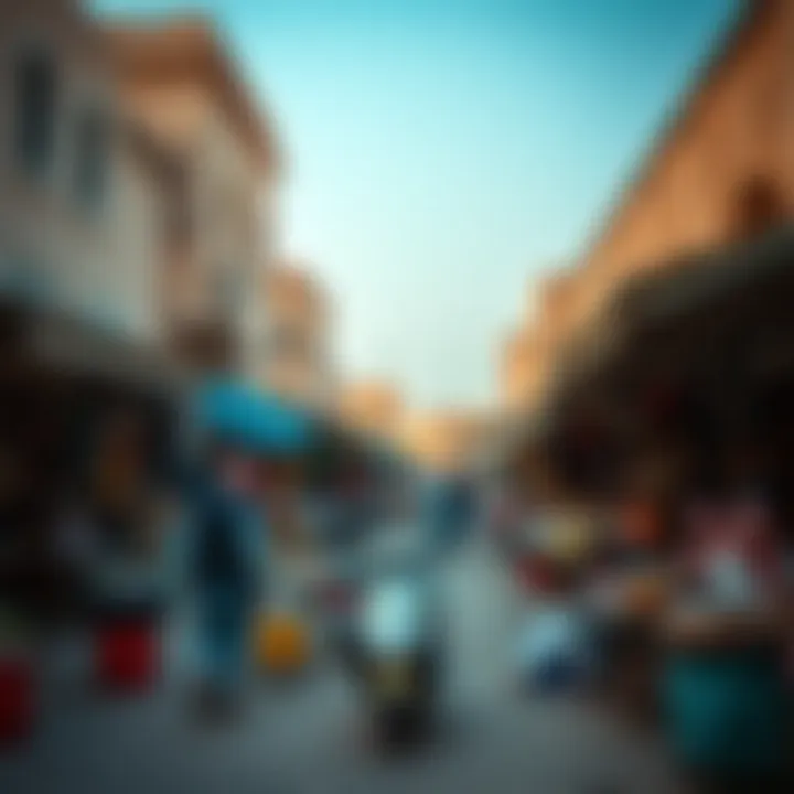 Vibrant marketplace in Sidra Village illustrating local commerce and community life