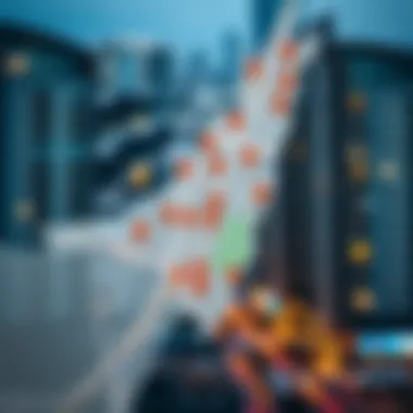 Map highlighting prime locations within Dubai South for studio rentals