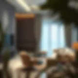 Modern studio interior showcasing elegant design and furnishings