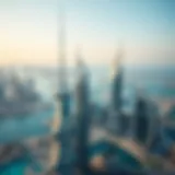 Aerial view of the Dubai Twin Towers showcasing their striking design.