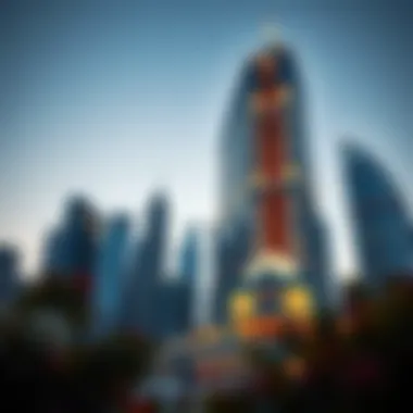 Architectural Marvel: The Exchange Tower Stunning exterior view of the Exchange Tower showcasing modern architectural design against the Dubai skyline.