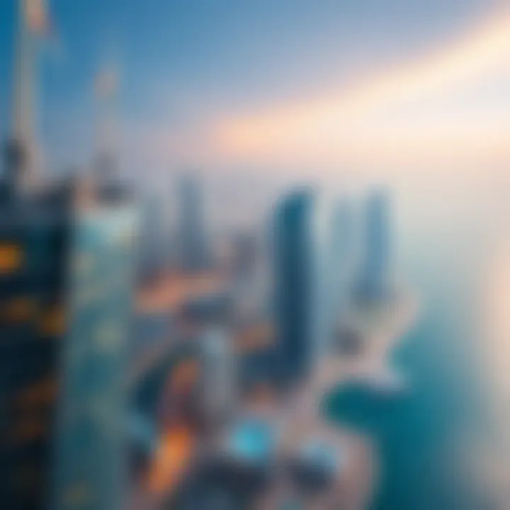 Business Bay from Above: A Panoramic Perspective Panoramic view from the Exchange Tower highlighting the vibrant Business Bay area.