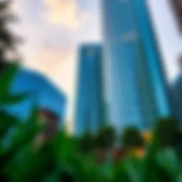 Exterior view of the Grosvenor Business Tower showcasing its modern architecture