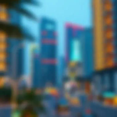Vibrant cityscape surrounding The Lana Business Bay