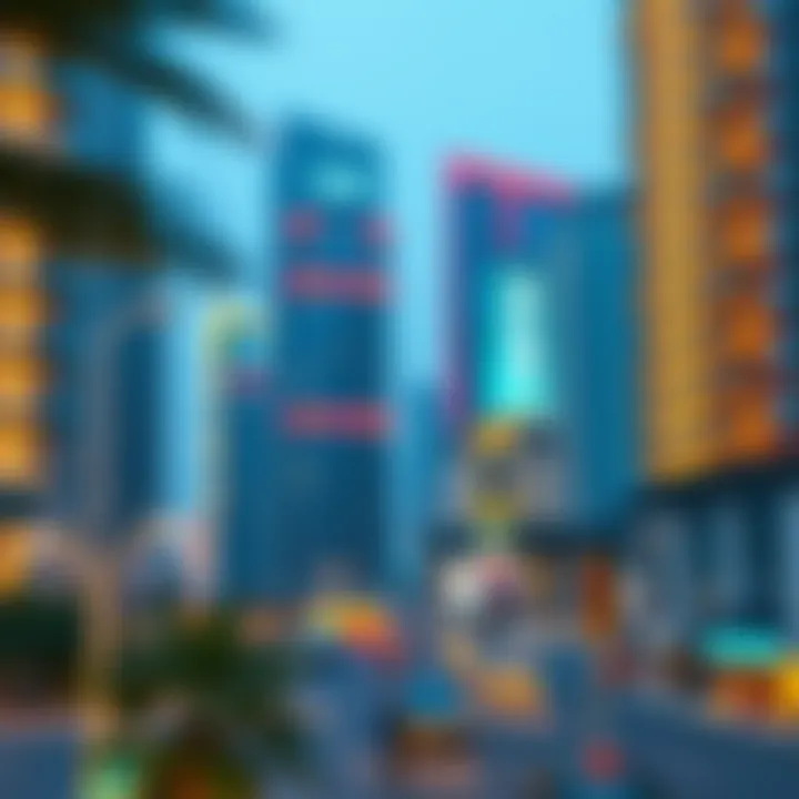 Vibrant cityscape surrounding The Lana Business Bay