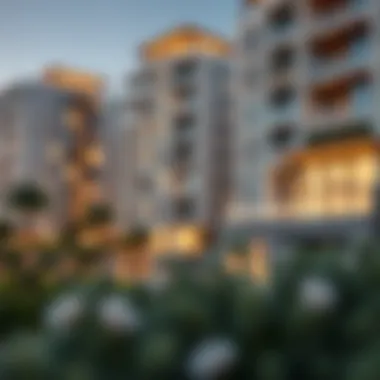 Modern residential buildings in Qusais