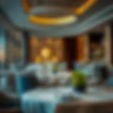 A luxurious dining setting in a Michelin-rated restaurant in Dubai