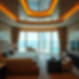 Luxurious Suite Interior Luxurious suite interior with stunning views of Dubai