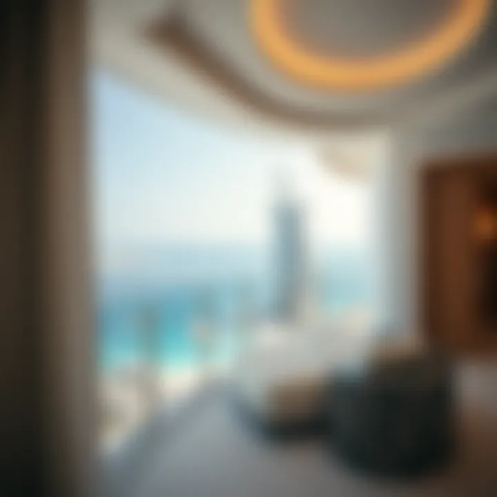 Panoramic view from a balcony overlooking the Arabian Gulf