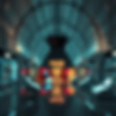 The futuristic environment of the museum