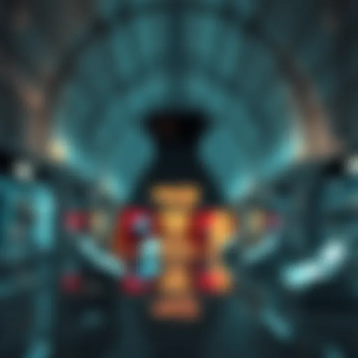 The futuristic environment of the museum