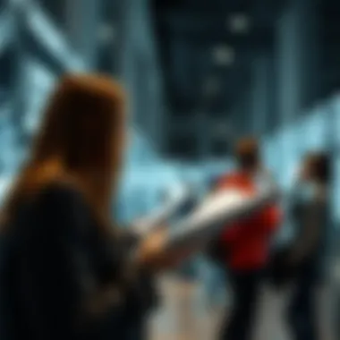 Visitors engaging with the written expressions