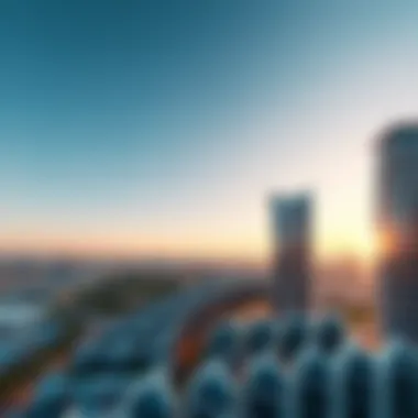 Aerial view of Tiara Residences showcasing its unique architecture