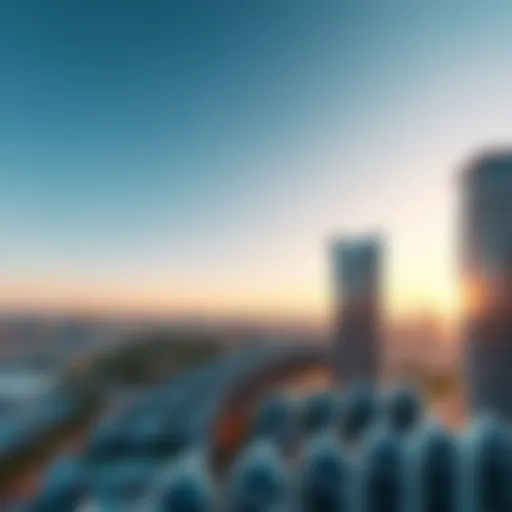 Aerial view of Tiara Residences showcasing its unique architecture