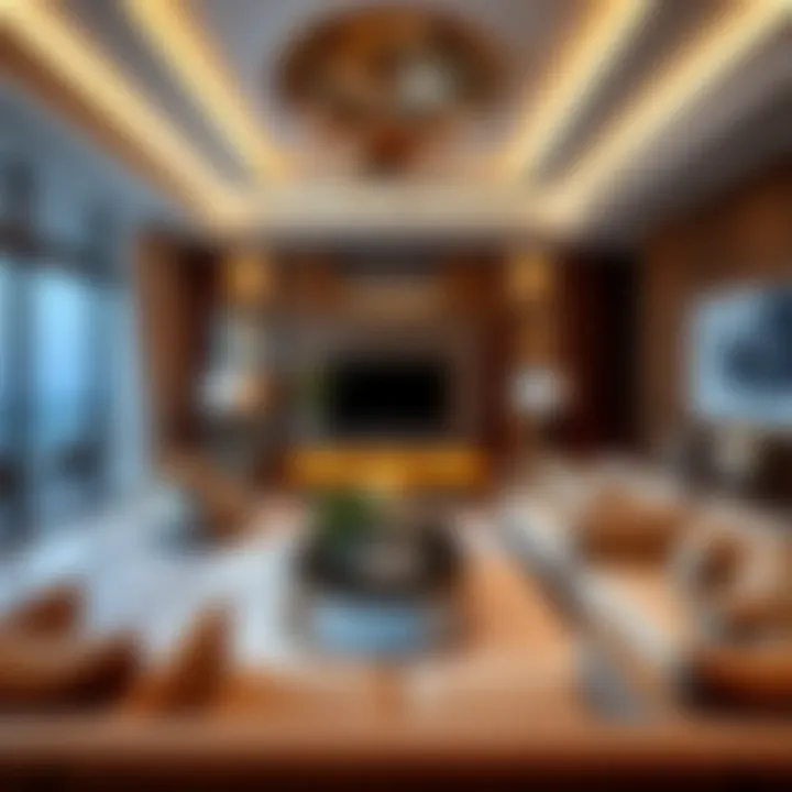 Luxurious living room interior at Tiara Residences