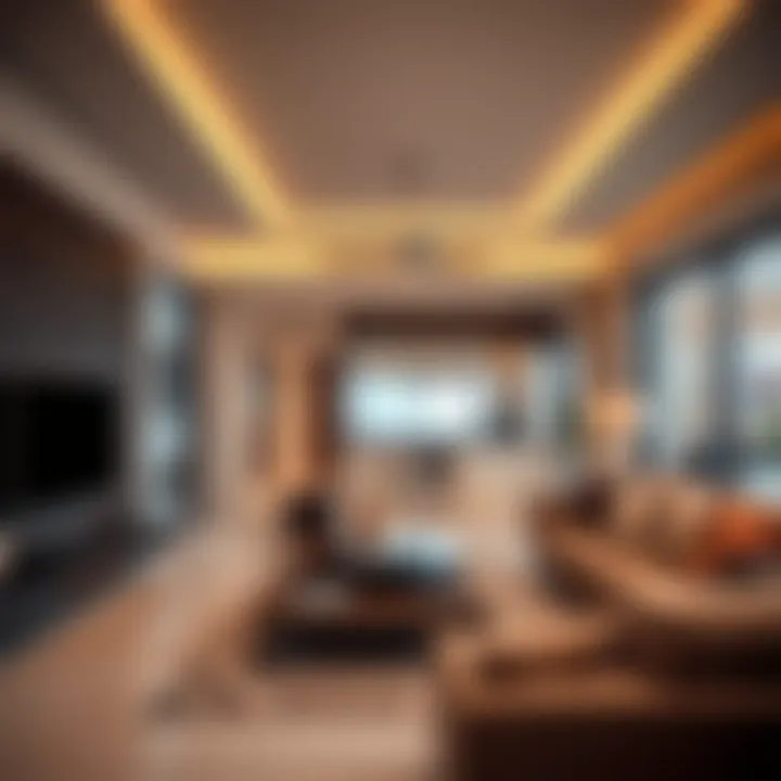 Modern Living in Dubai Villas Luxurious villa interior highlighting modern living spaces