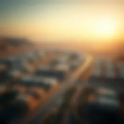 Aerial view of Wadi Al Safa 5 showcasing its urban landscape