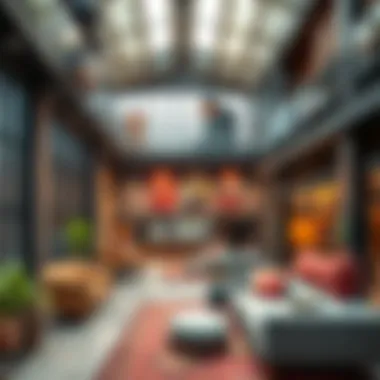 Interior space of Warehouse 421 designed for creative collaboration and innovation