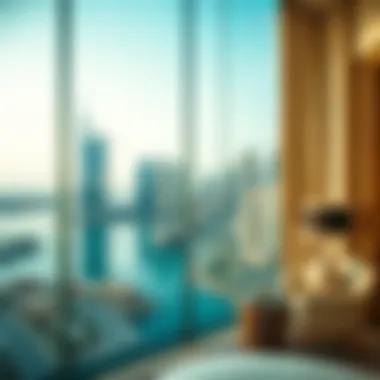 Breathtaking view of the Dubai Marina skyline from guest room