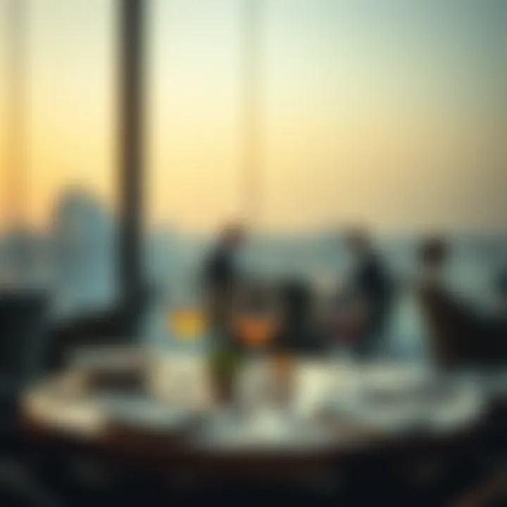 Gourmet dining experience in an upscale restaurant