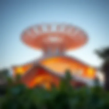 Architectural detail of one of X Park's unique structures highlighting innovative designs