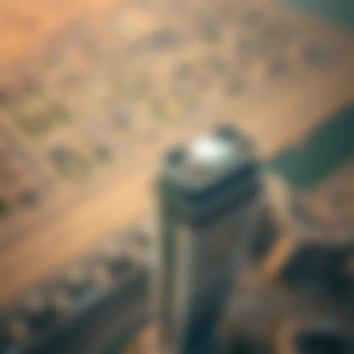 Aerial View of Grosvenor Tower Stunning aerial view of Grosvenor Tower showcasing its unique architectural design