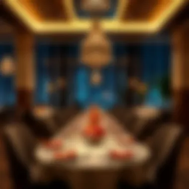 Elegant dining experience at a hotel restaurant