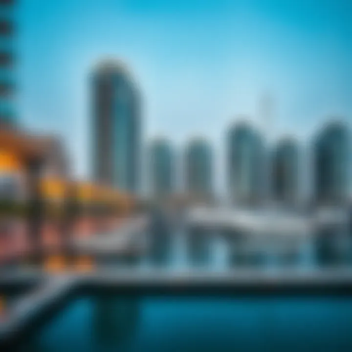 Luxurious waterfront view of Jumeirah Living Marina