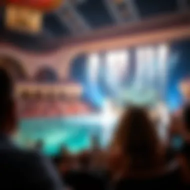 Audience captivated by La Perle's stunning performance.