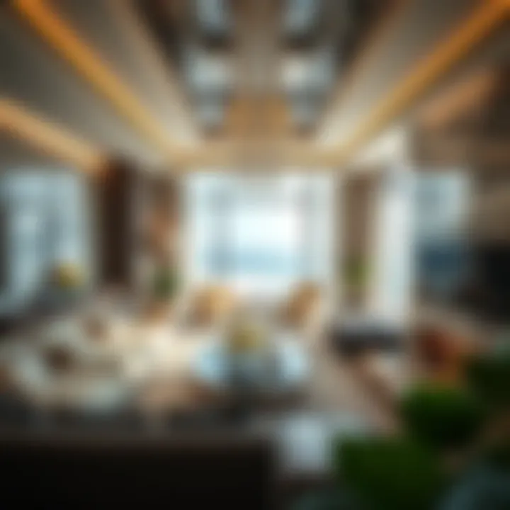 Lavishly designed interior of a luxury holiday home