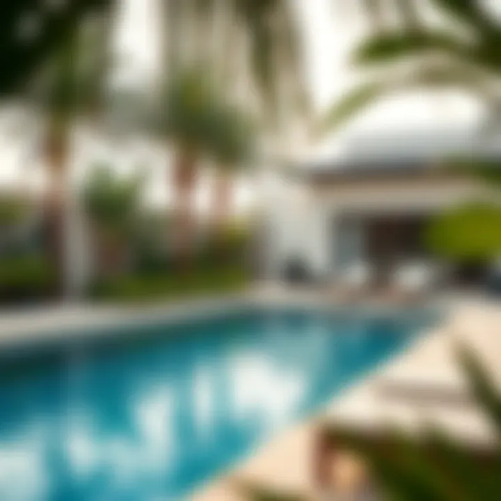 Tranquil private pool area in a luxury property