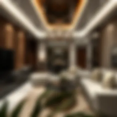 Exquisite Interior of a Luxury Apartment in Dubai Inside a premium Dubai apartment with modern decor and lavish furnishings