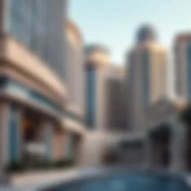 Architectural details of the iconic buildings at Mina Rashid