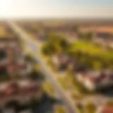 Aerial view of Remraam community showcasing lush landscapes