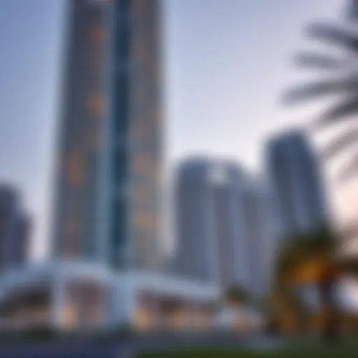 Stunning exterior view of Palm Tower Residences