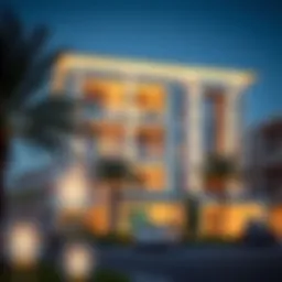 Exterior view highlighting the architectural elegance of Prestige One Residence