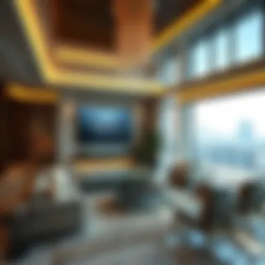 Luxury Living in Dubai Luxurious interior of a high-end property in Dubai