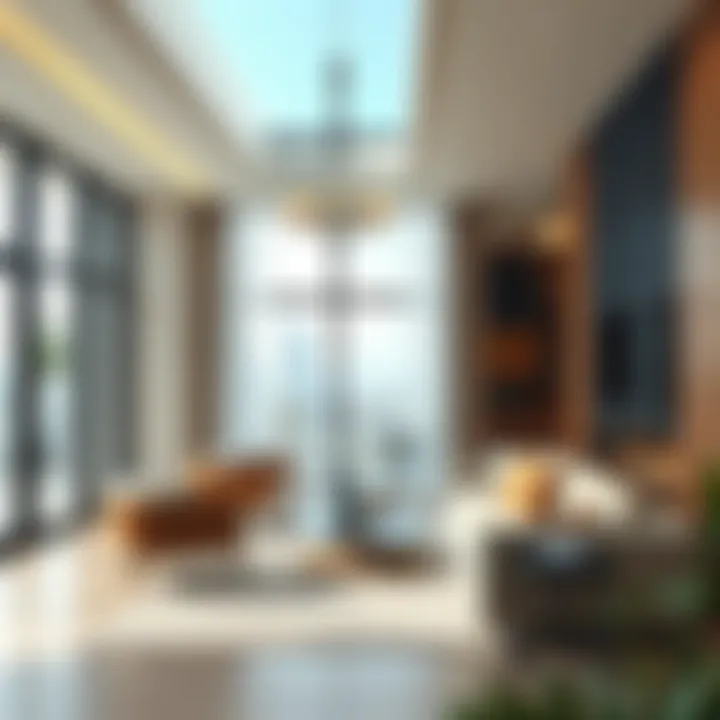 Interior design showcasing modern aesthetics of Sahara Towers