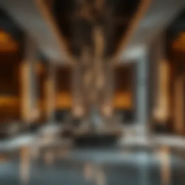 Elegant Lobby Design at SLS Hotel and Residences Luxurious lobby of SLS Hotel featuring contemporary design elements