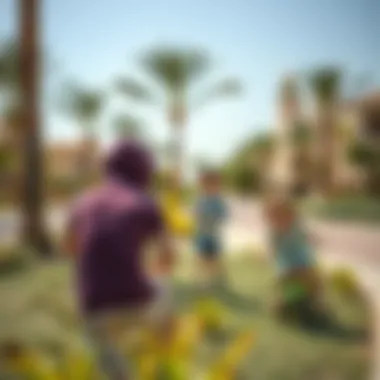 Vibrant Lifestyle in Spring Meadows Vibrant lifestyle scene with families enjoying outdoor activities in Spring Meadows