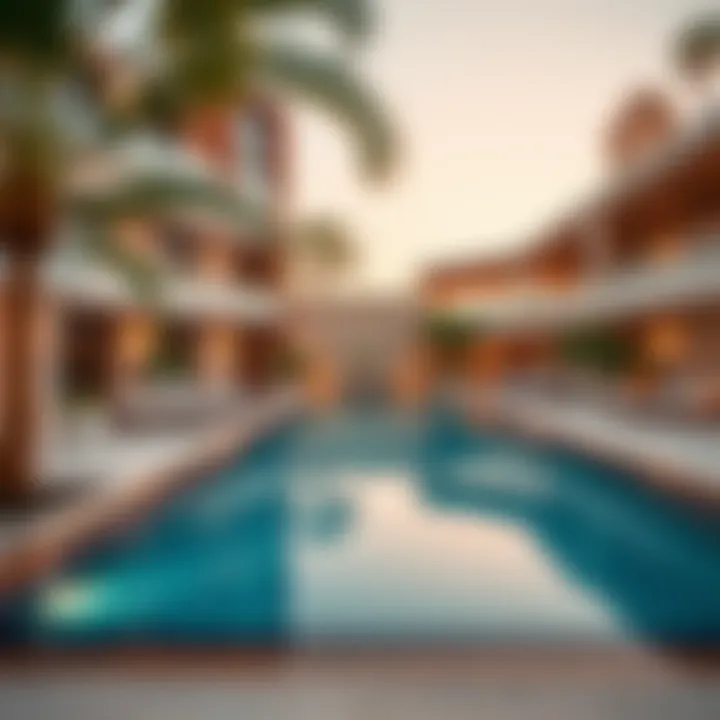 Luxurious amenities within Studio Al Khail Gate highlighting the vibrant lifestyle.