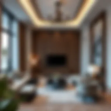 Interior design of a unit at Studio Al Khail Gate showcasing elegance and sophistication.