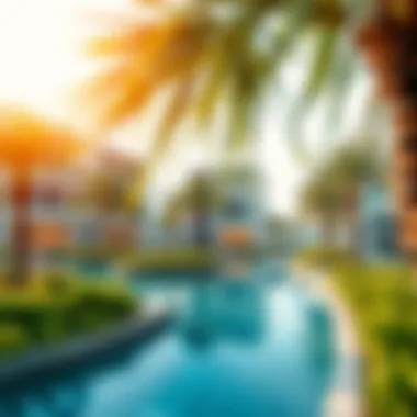 Modern architecture harmoniously integrated with nature on Yas Island