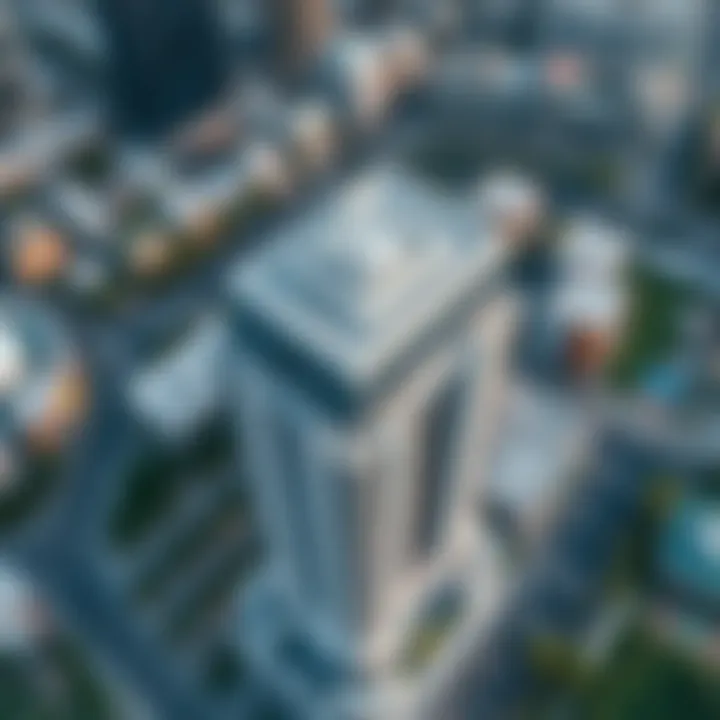 Aerial view showcasing the Talal Building and its surroundings
