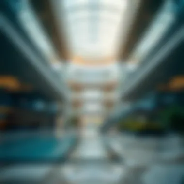 Architectural details highlighting the innovative design of the Talal Building