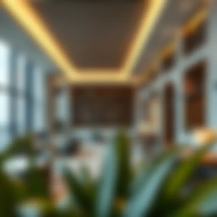 Interior view displaying the modern amenities within the Talal Building