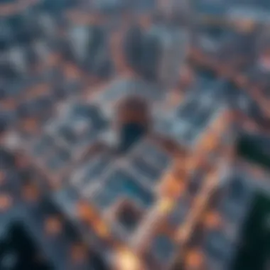 Stunning aerial view of Al Shawamekh showcasing its urban landscape and surroundings