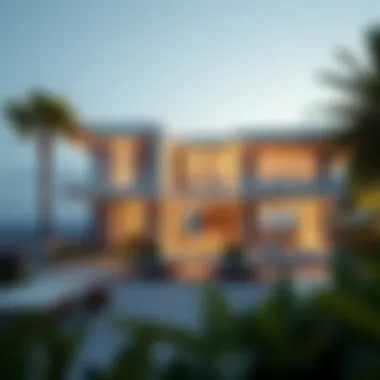 Architectural design sketch of a beach house